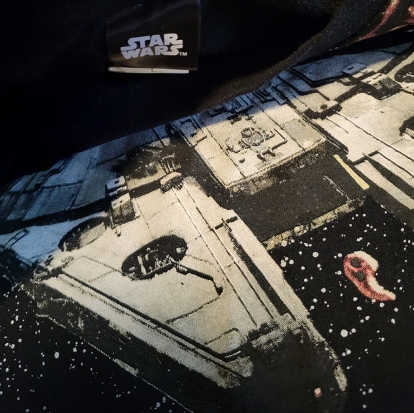 Star Wars Millennium Falcon Crop Top Girls Shirt Large with Lace Up NWOT - Picture 3 of 5